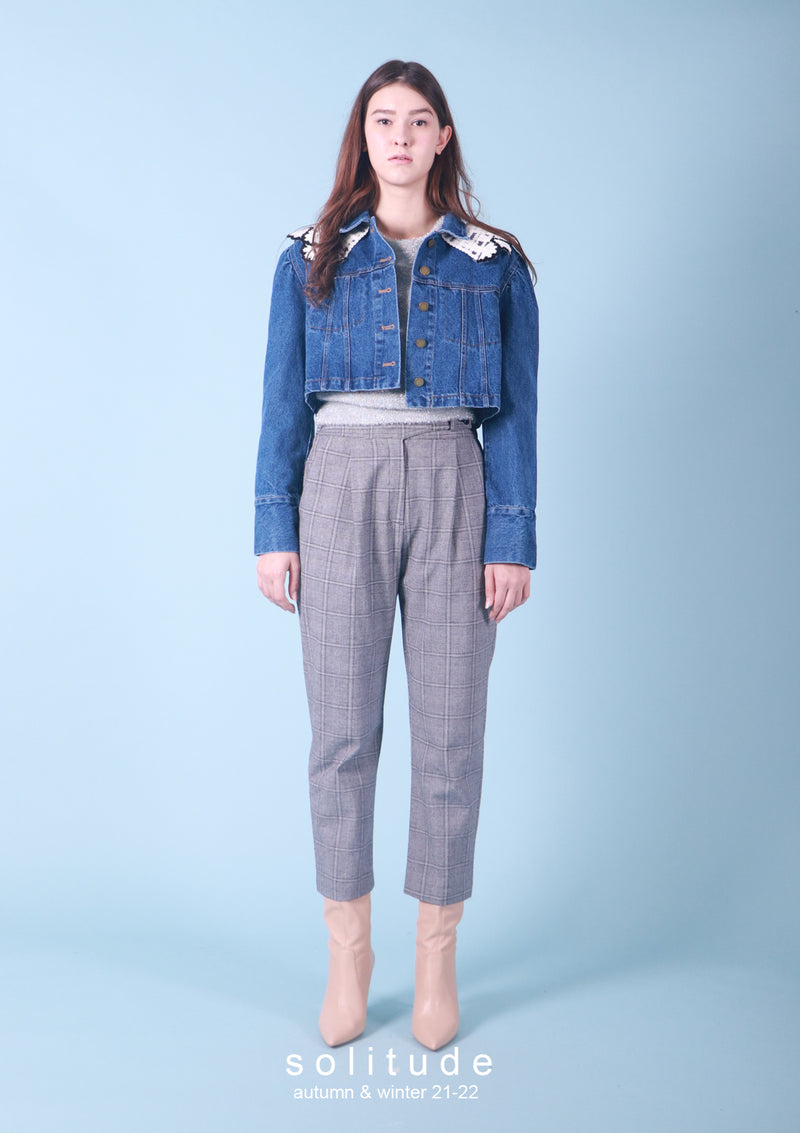Lace Trimmed Denim Jacket