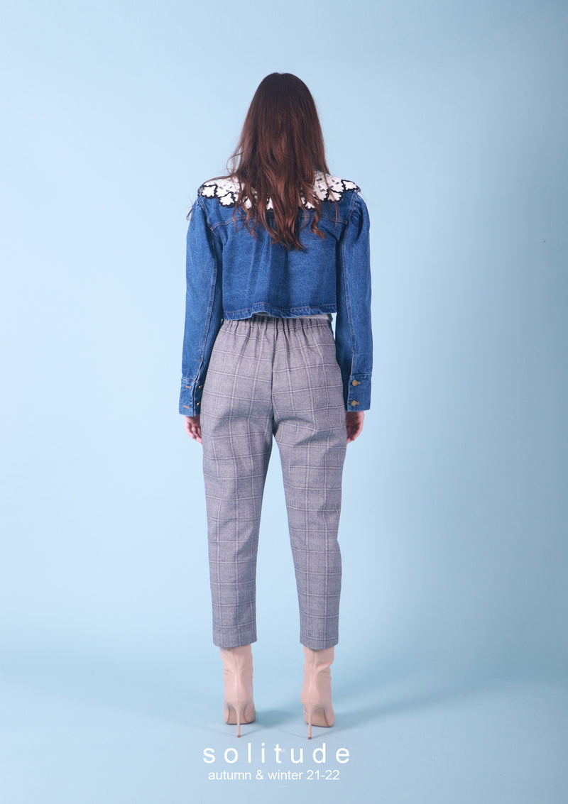 Lace Trimmed Denim Jacket