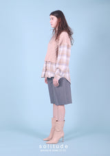 Knit Mixed Woven Top