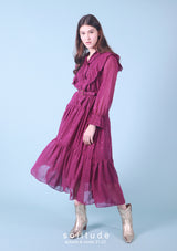 Printed Dress with Belt Set