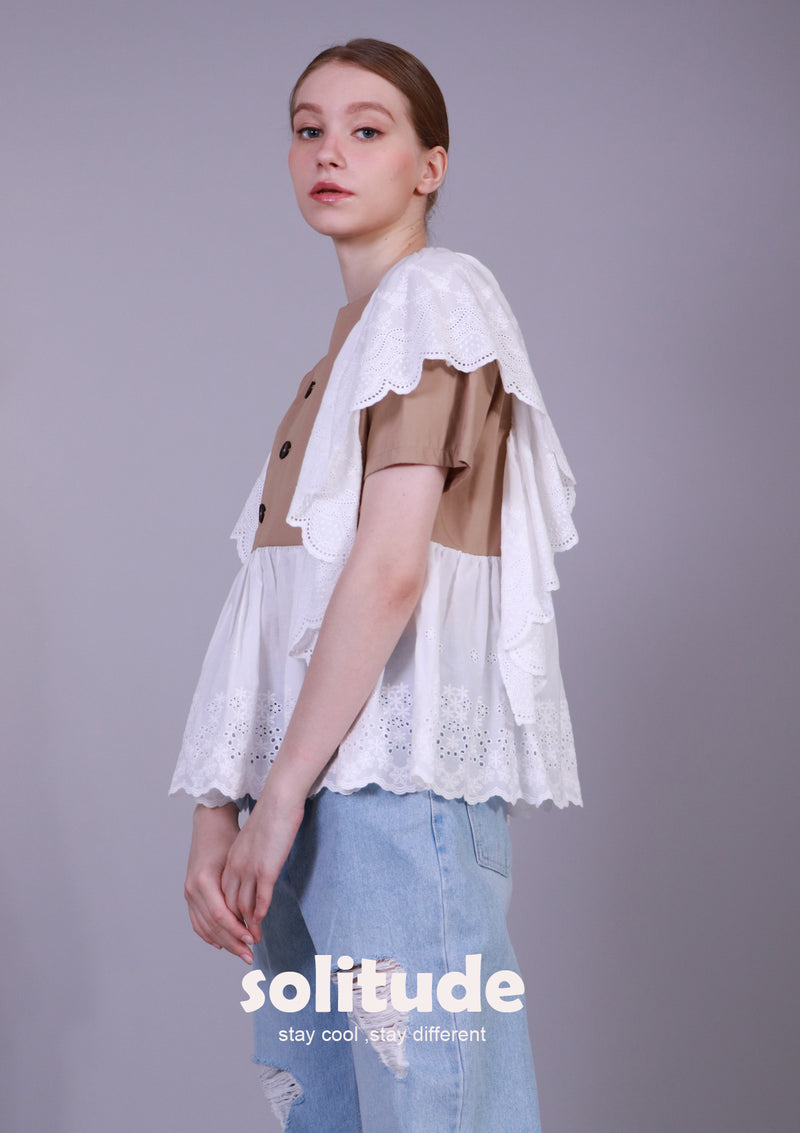LACE MIXED TOP