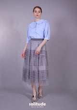 ROUND COLLAR STRIPED SHIRT
