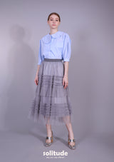ROUND COLLAR STRIPED SHIRT