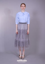 ROUND COLLAR STRIPED SHIRT