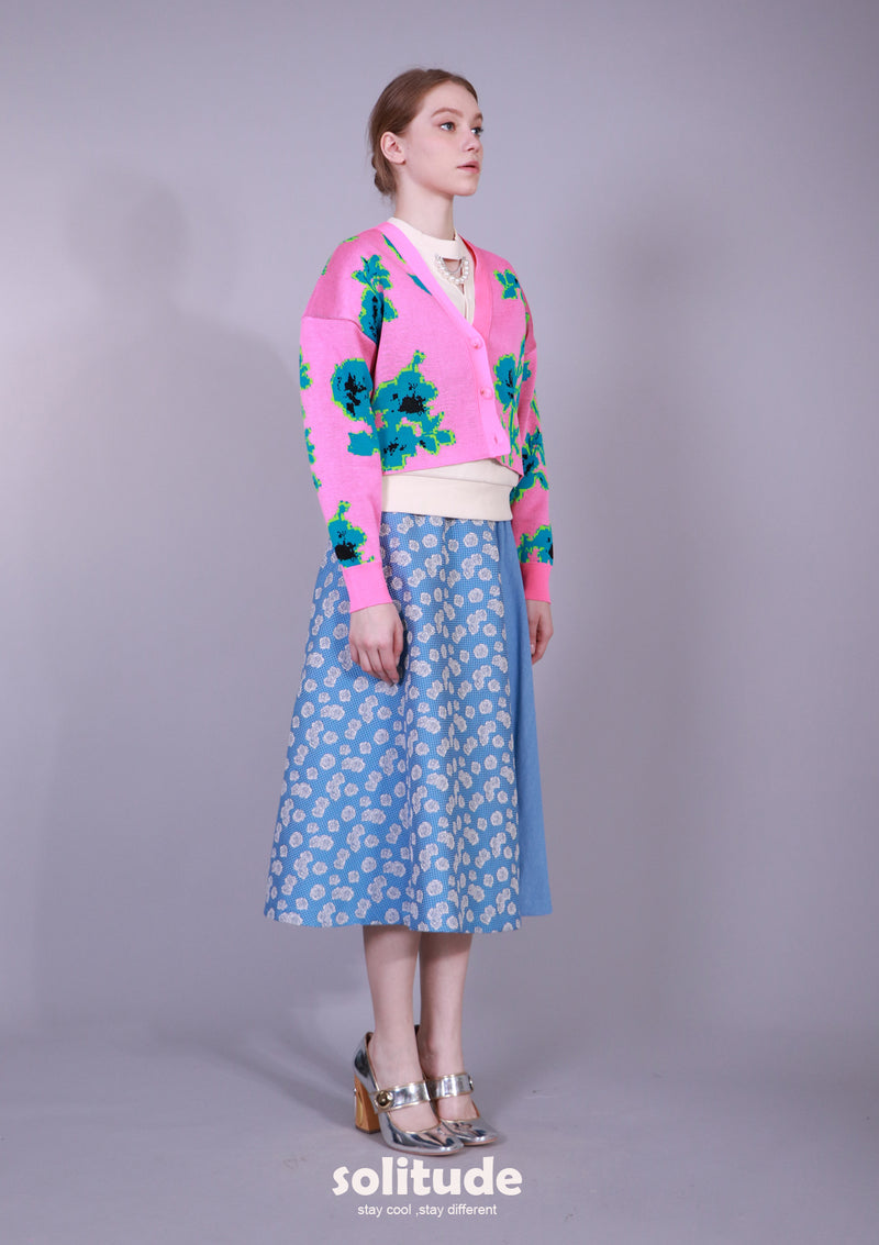 FLORAL PRINT CARDIGAN
