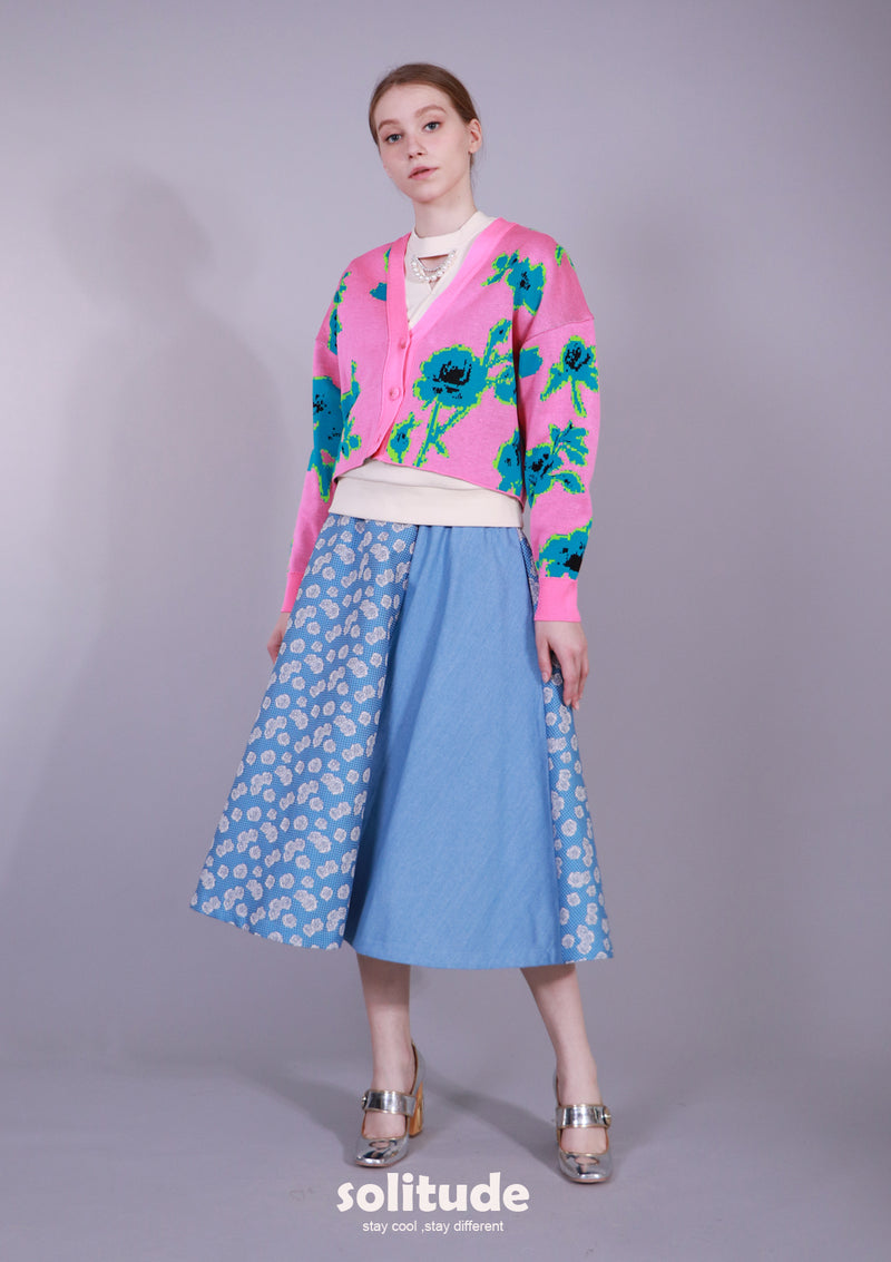 FLORAL PRINT CARDIGAN