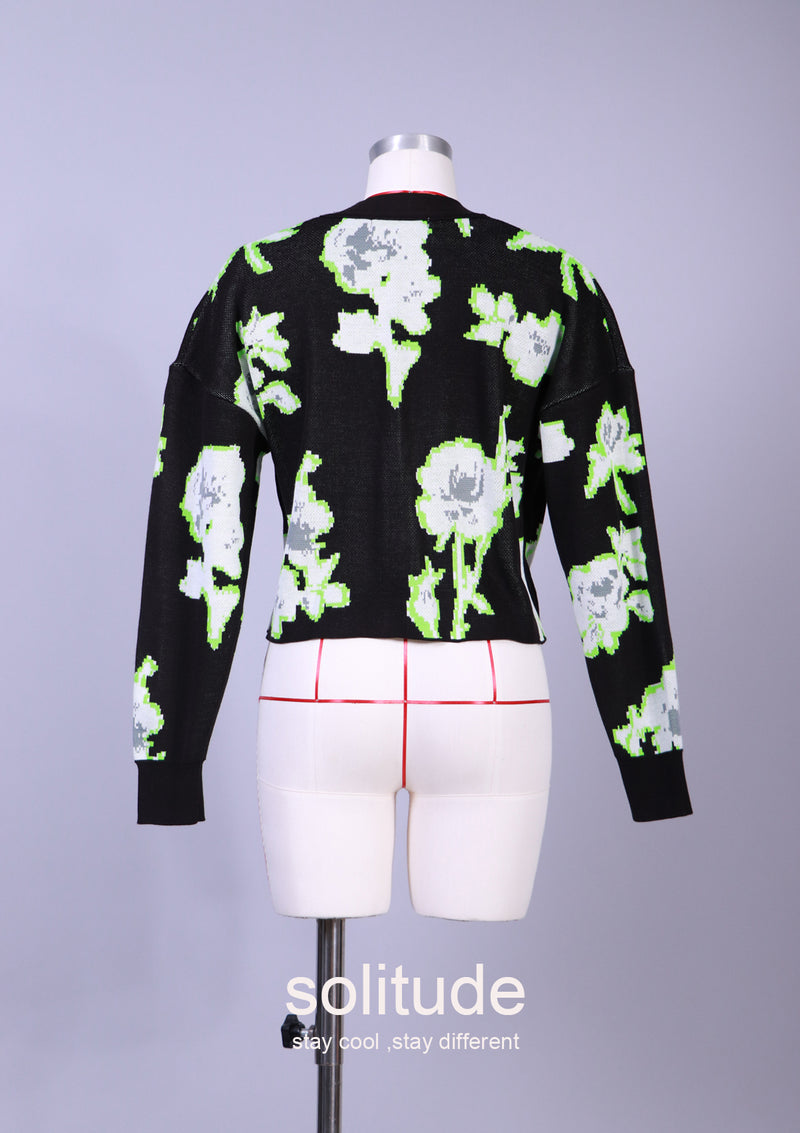 FLORAL PRINT CARDIGAN