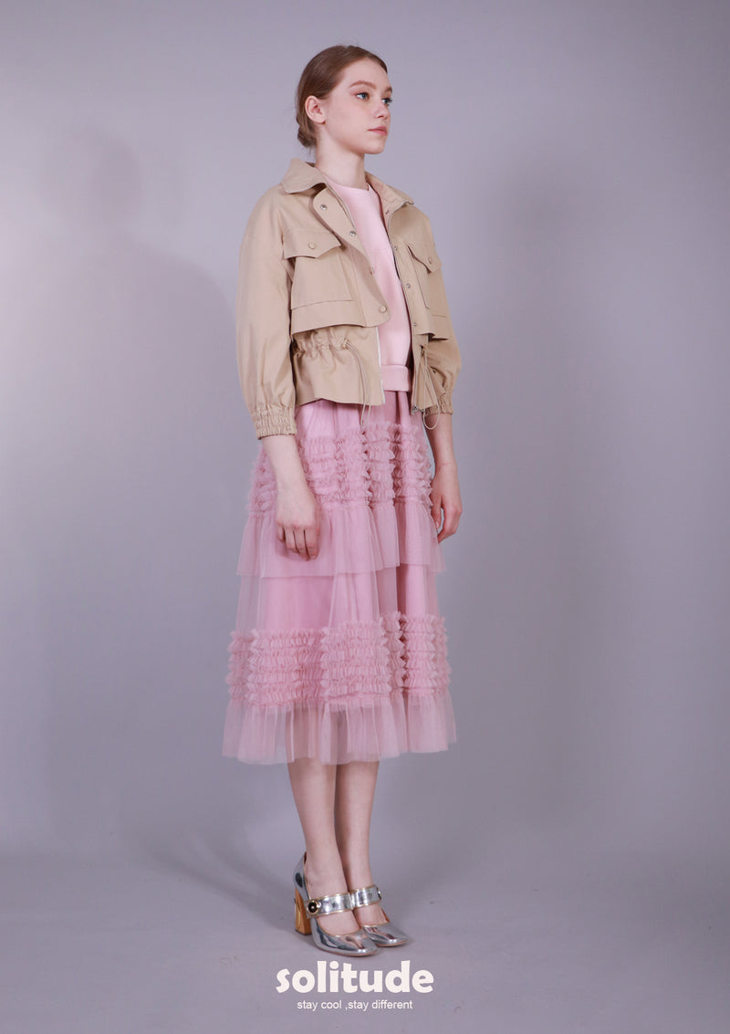 ZIP UP WOVEN JACKET
