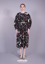 DRAWING PRINTED DRESS