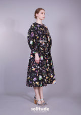 DRAWING PRINTED DRESS