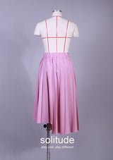 PINK PLEATEDFLARE SKIRT