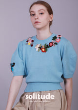 EMBROIDERED KNIT TOP