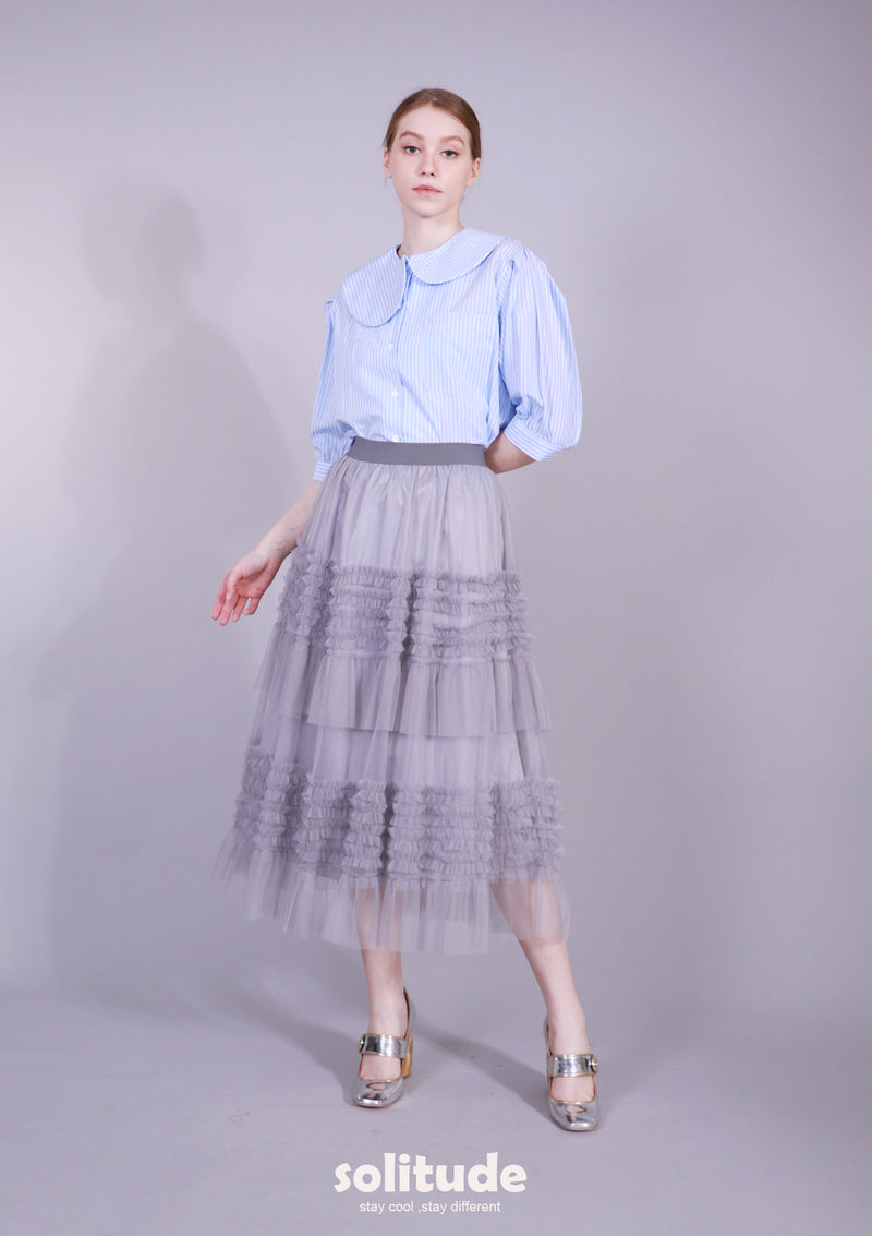 GREY TULLE SKIRT