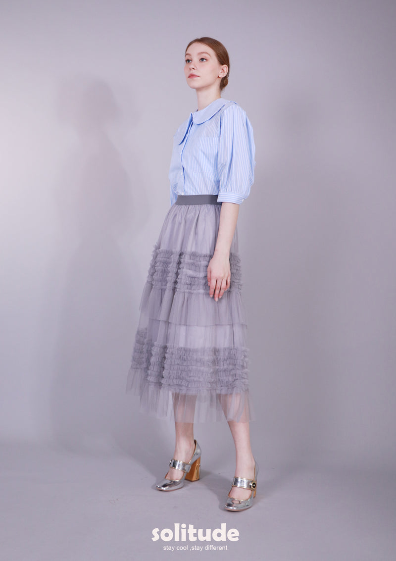 GREY TULLE SKIRT