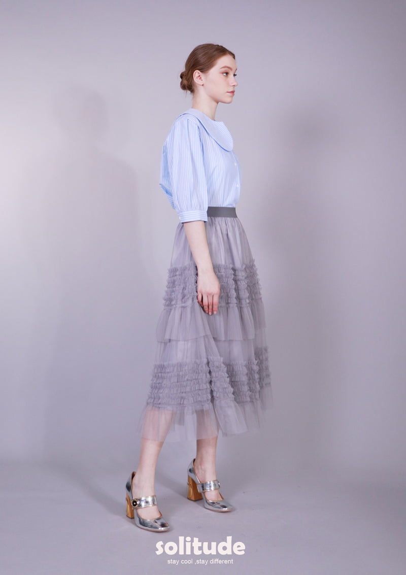 GREY TULLE SKIRT