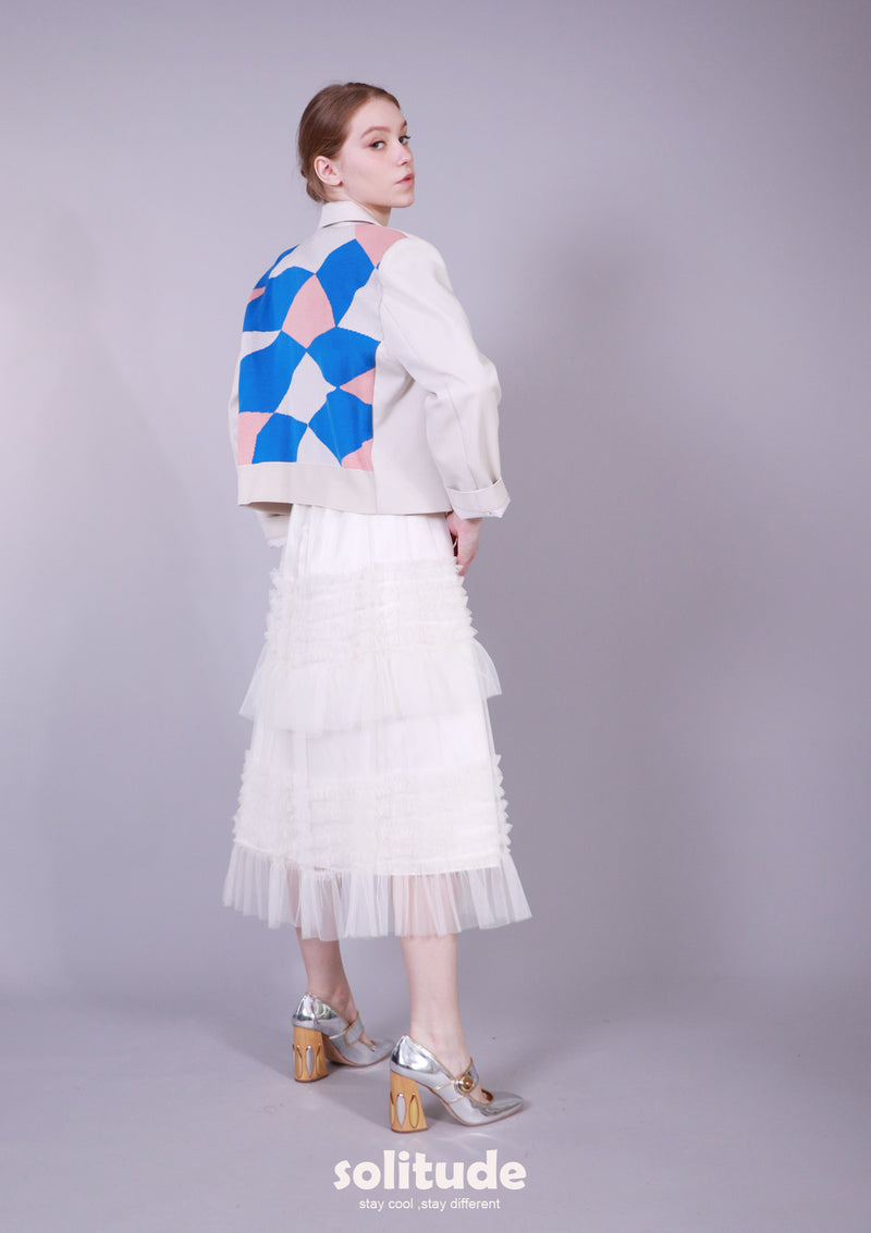 KNITTED BACK BLAZER