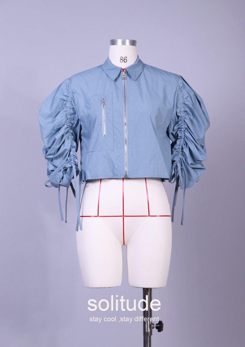 DRAWSTRING CROPPED TOP