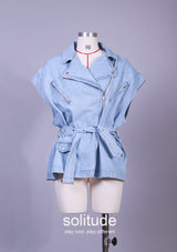 DENIM SLEEVELESS JACKET