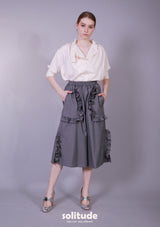 GREY RUFFLES PANTS