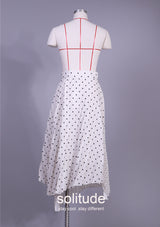 DOT PLEATED SKIRT