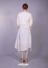 DOT PLEATED SKIRT