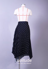 DOT PLEATED SKIRT