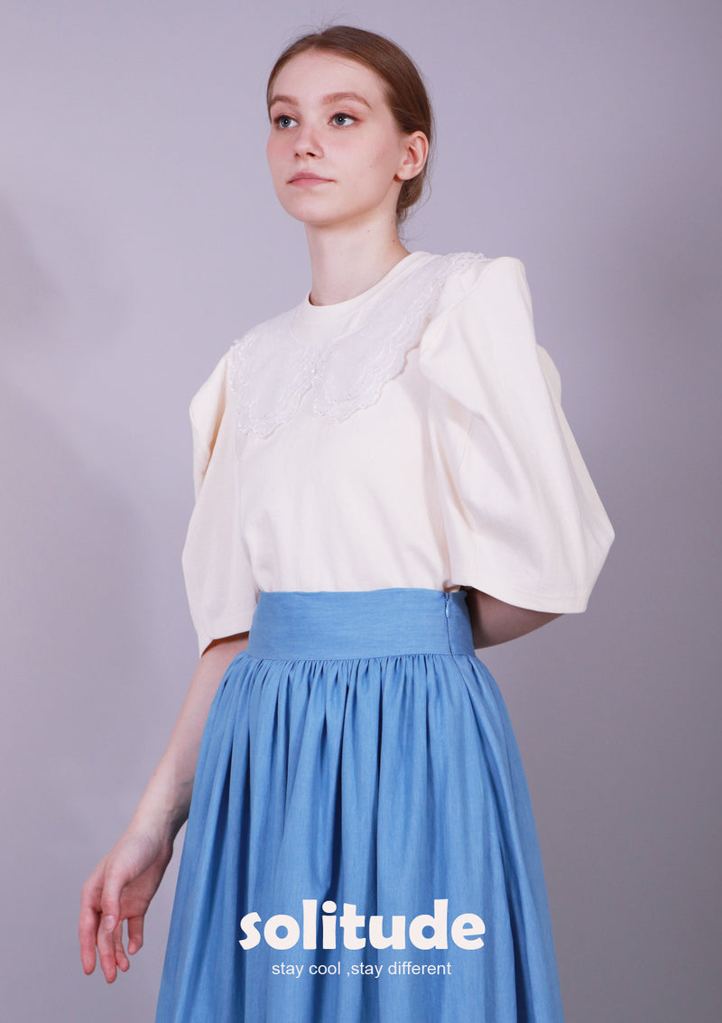 LAYERED COLLAR KNITED TOP