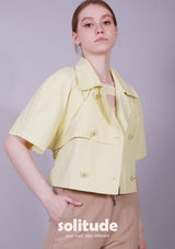 YELLOW CROPPED JACKET