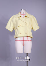 YELLOW CROPPED JACKET