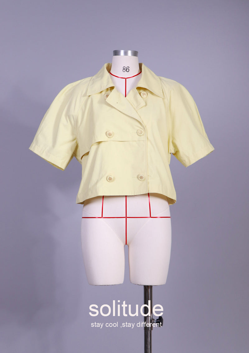YELLOW CROPPED JACKET