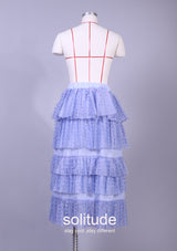 PURPLE LAYERED TULLE SKIRT