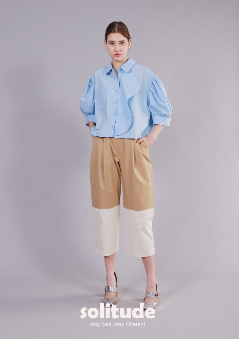 Blue Drop Shoulder Shirt