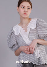 Grey Puff Sleeved Top