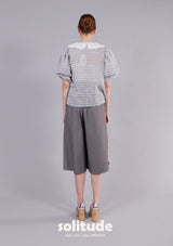 Grey Puff Sleeved Top