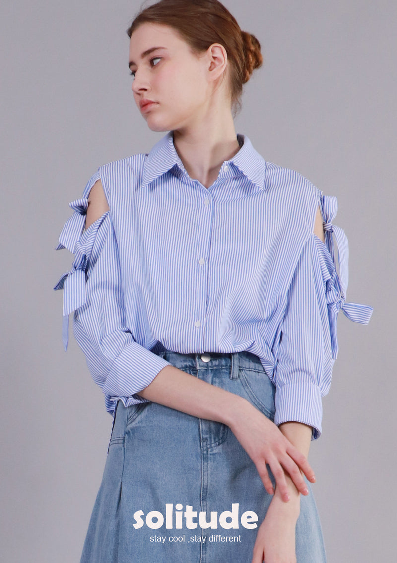 Ribbon Striped Shirt