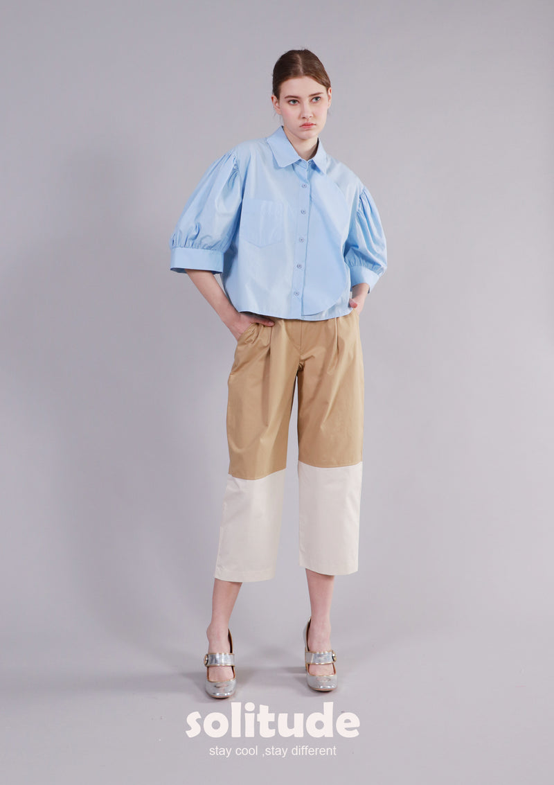 Pleated Straight Leg Pants
