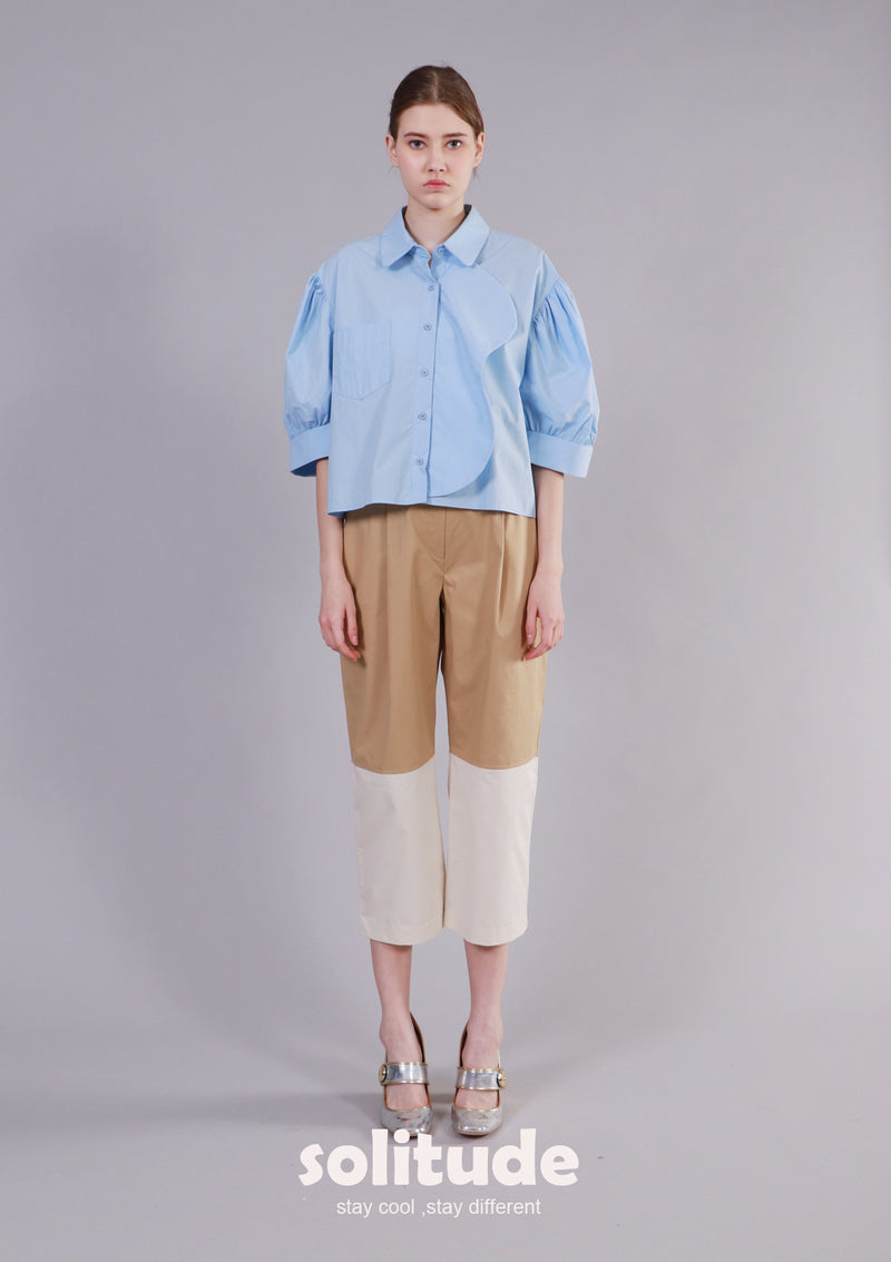 Pleated Straight Leg Pants