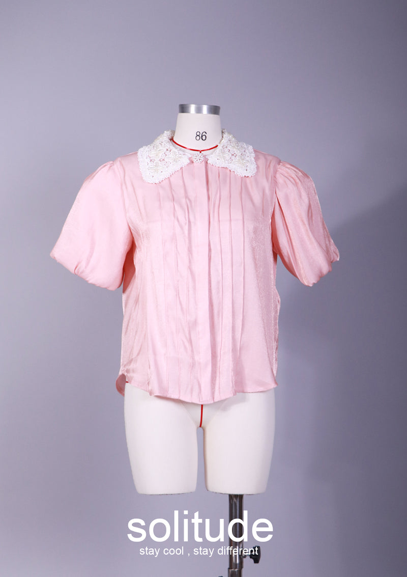 Pink Puff Sleeved Blouse