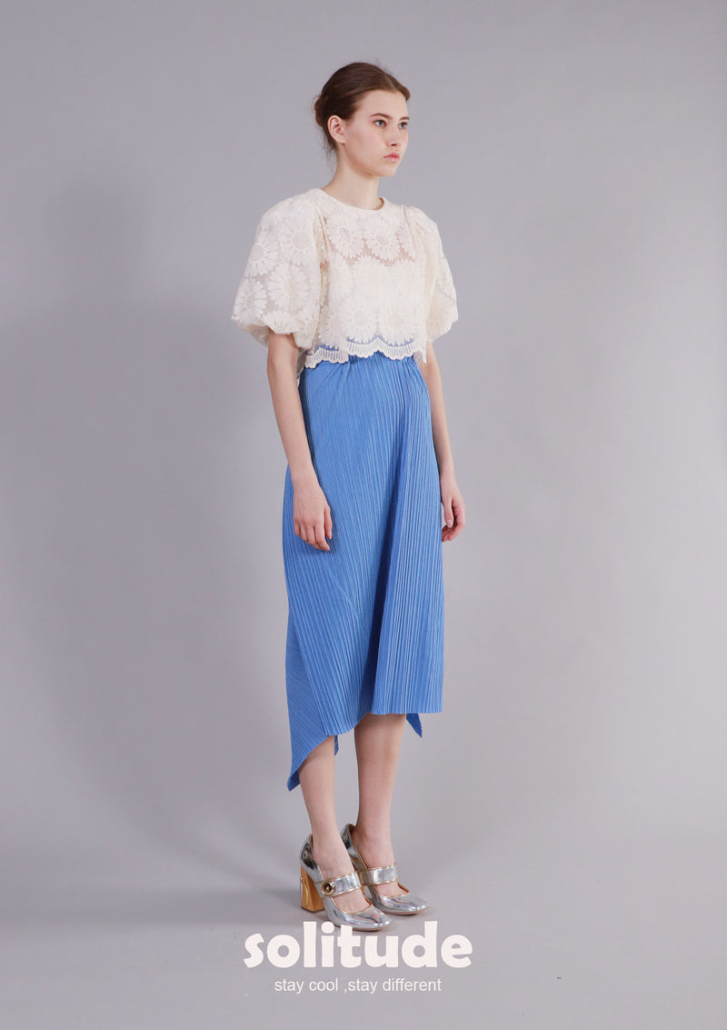 Lace Puff Top