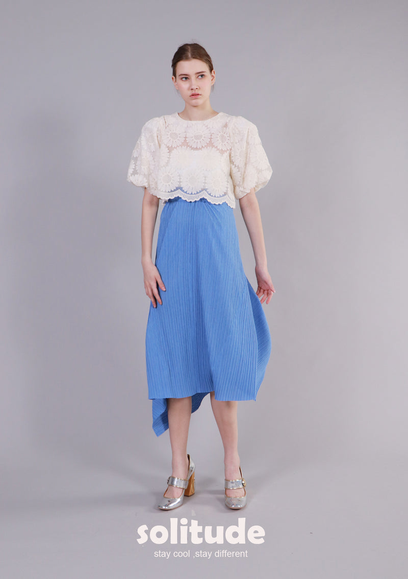 Lace Puff Top