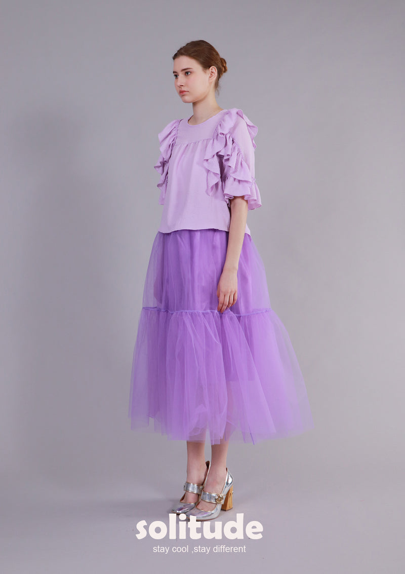 Purple Ruffles Top