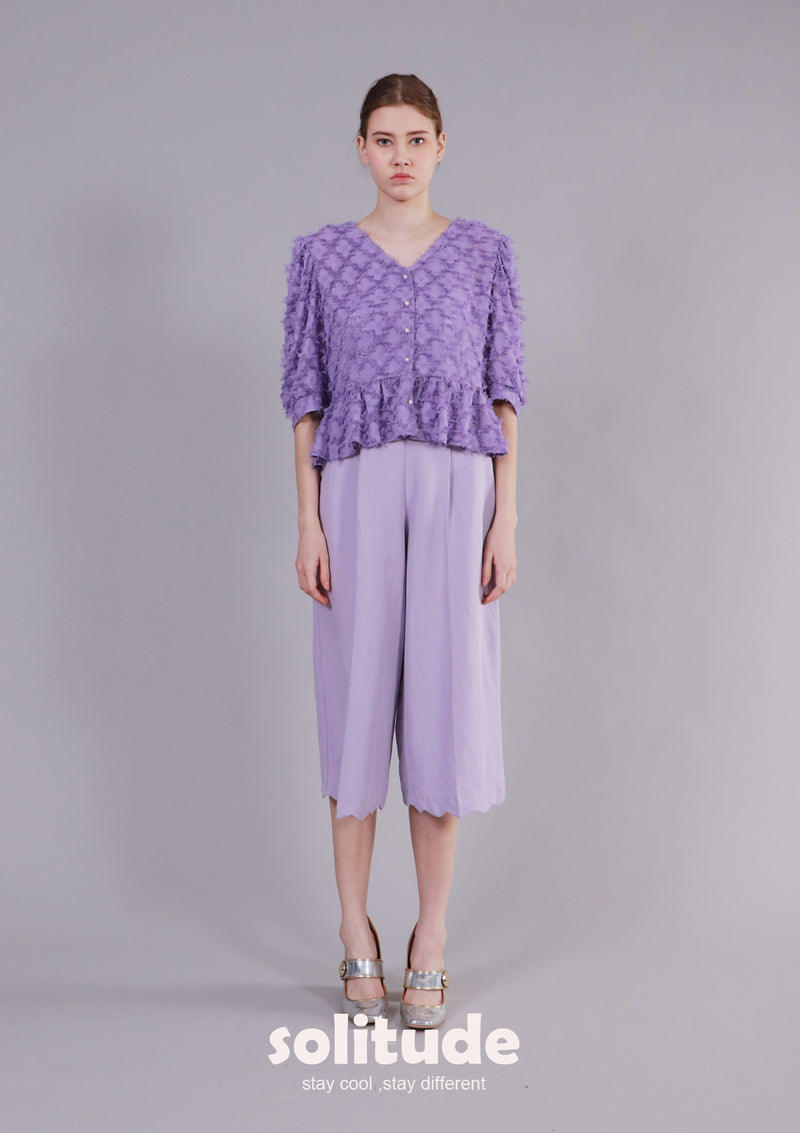 Purple Ruffled Top