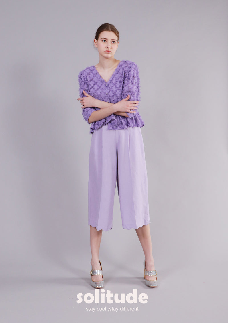 Purple Ruffled Top