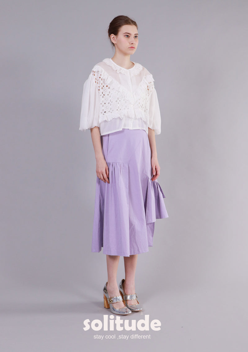 Purple Asymmetric Skirt