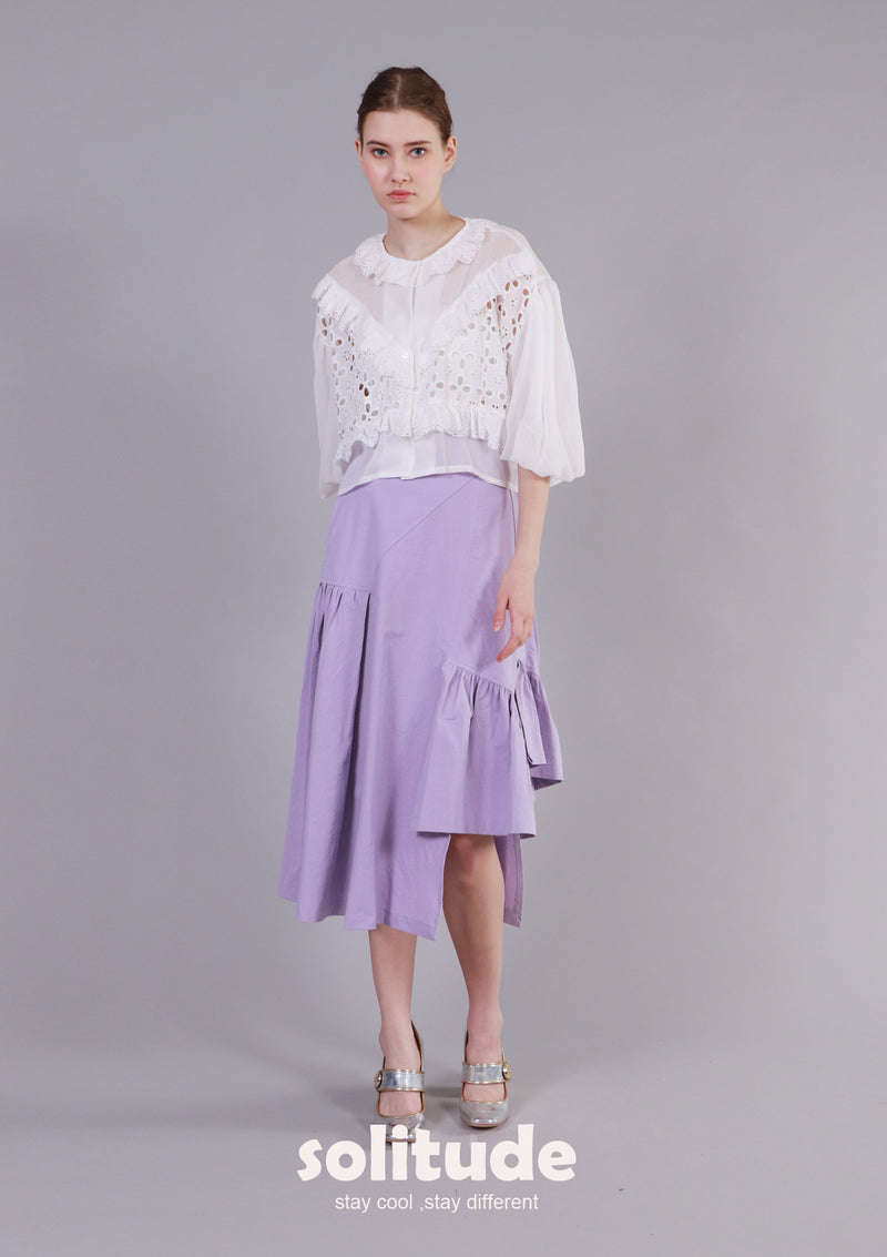 Purple Asymmetric Skirt