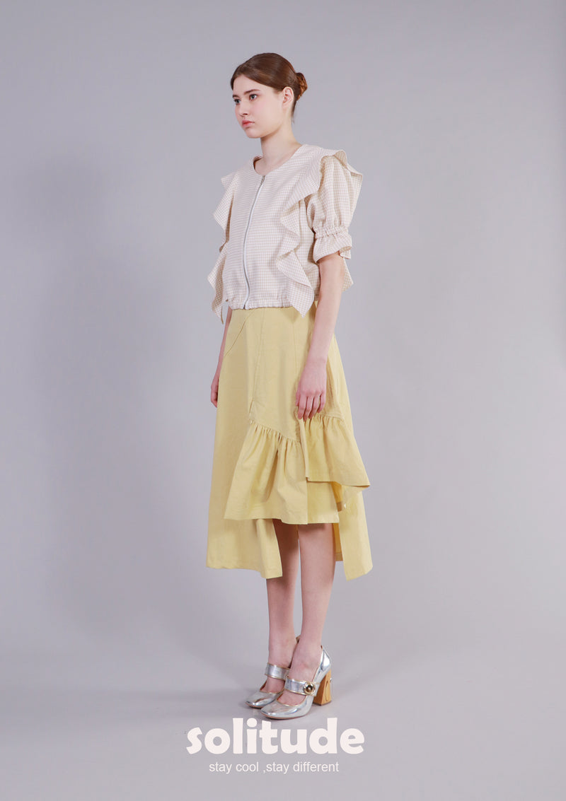 Yellow Asymmetric Skirt