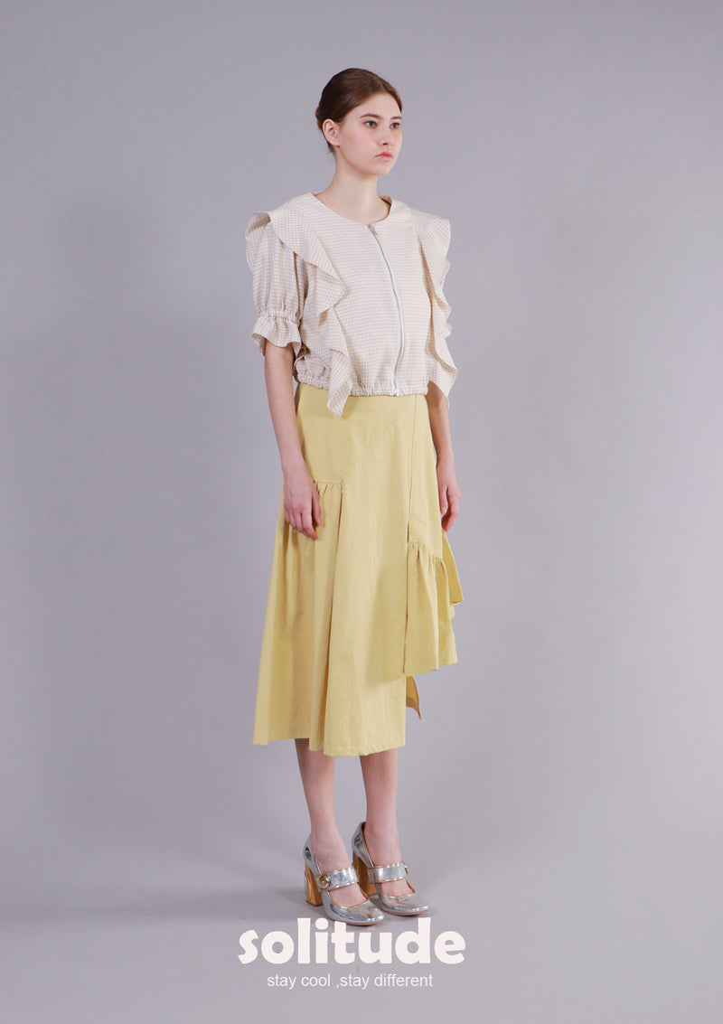Yellow Asymmetric Skirt