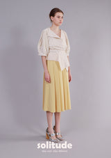 Yellow Pleated Skirt