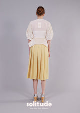 Yellow Pleated Skirt
