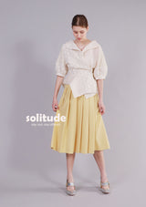 Yellow Pleated Skirt